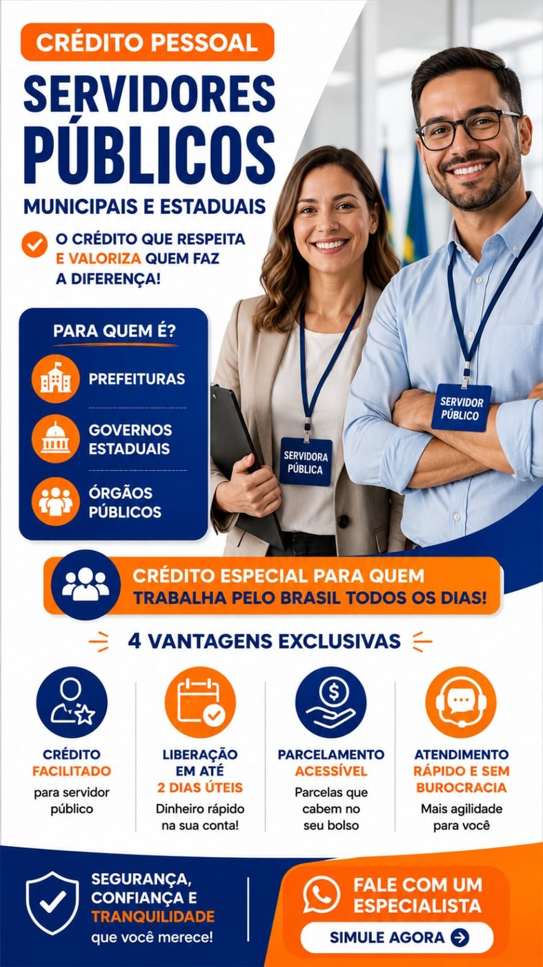 Campanha crédito pessoal servidores públicos